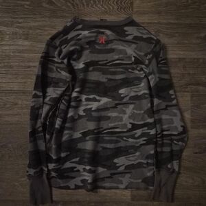 Hurley Gray Camouflage Long Sleeve Shirt